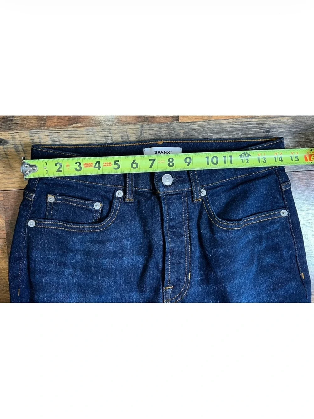 SPANXsculpt ReDefine High Waist Flare Leg Spanx Jeans Indigo Size 10 - Picture 9 of 9